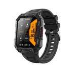 F307 Rugged 3-Proof Outdoor Smart Watch, Vacuum Titanium Alloy Sports Smartwatch with Non-Invasive Blood Glucose Monitoring, Bluetooth Calling & 150+ Sports Modes