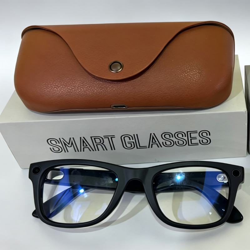 smartglass0 Smart Glasses, Bluetooth Audio Anti Blue Light Smart Eyewear with Charging Case - Image 1