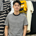 Men’s Lapel Collar Cotton T-Shirt, Striped & Solid Color Casual Short Sleeve Tee - Image 2